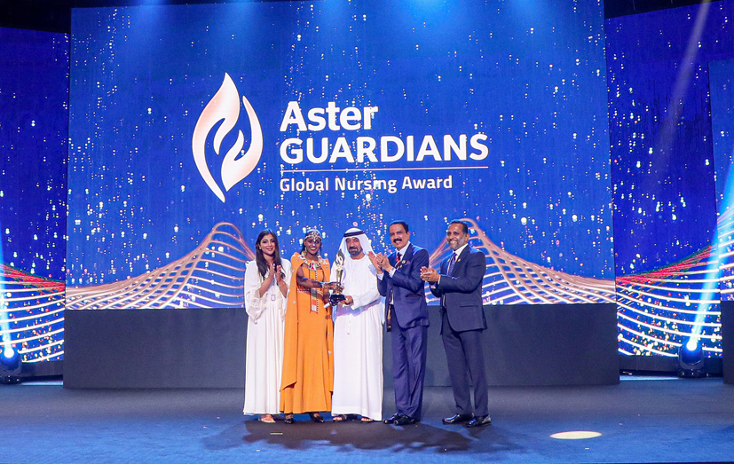  Ahmed bin Saeed honours the winner of the first Aster Guardians Global Nursing Award 2022