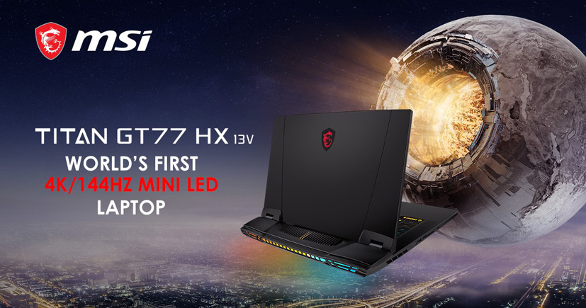  MSI Titan GT77 The World’s First Laptop Featuring 4K/144Hz Mini LED Display