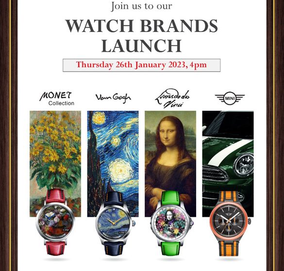 Launch of contemporary lines – Van Gogh – Monet – Mona Lisa and MINI Watch Brands