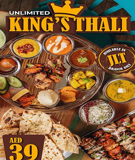  Introducing the King’s Thali.. Kulcha King’s royal thali is a feast that’s fit for a king