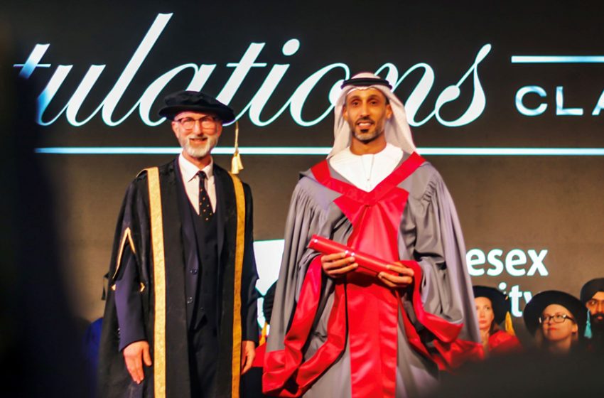  جامعة ميدلسكس دبي تكرم الرئيس التنفيذي لمؤسسة دبي للمستقبل بشهادة دكتوراه شرفية في دفعة 2022