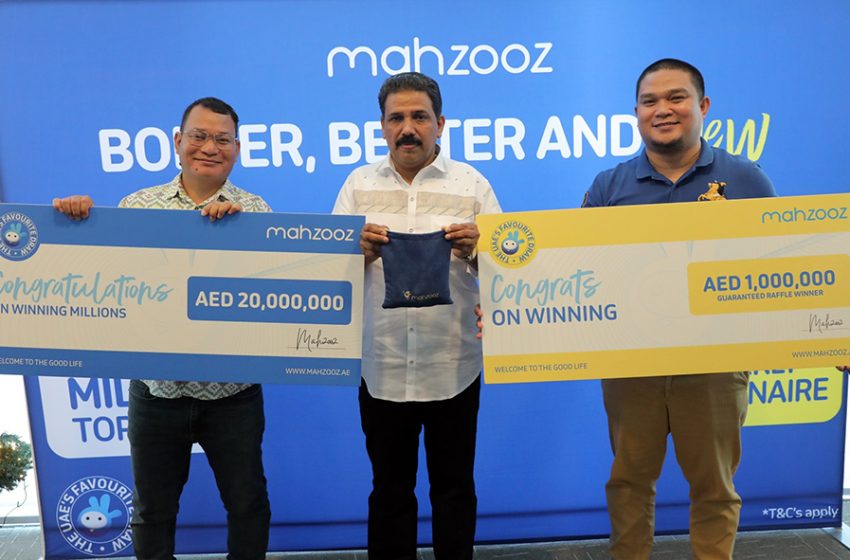 Nepalese winner receives AED 20,000,000 as an early Eid gift from Mahzooz while the Filipino healthcare professional becomes AED 1,000,000 richer