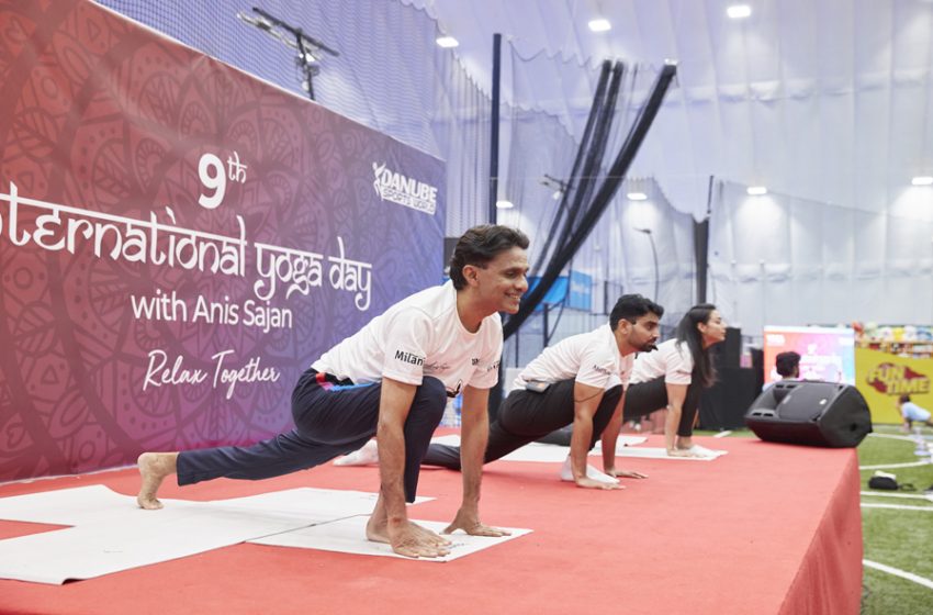  Yoga for Humanity: Anis Sajan Hosts Spectacular Mass Yoga Event at Danube Sports World