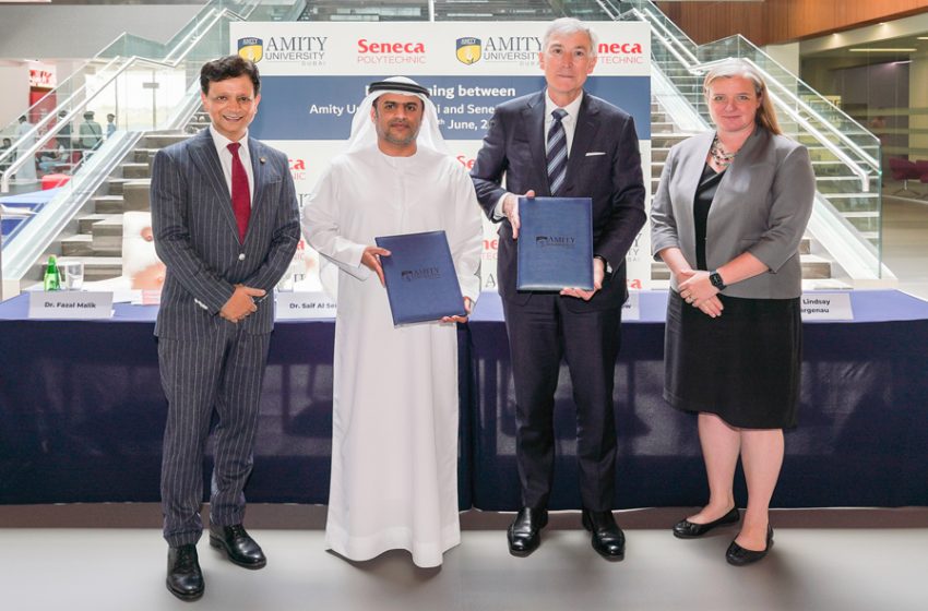  Amity University Dubai signs MOU with Seneca Polytechnic, Canada, to explore international student and faculty exchange