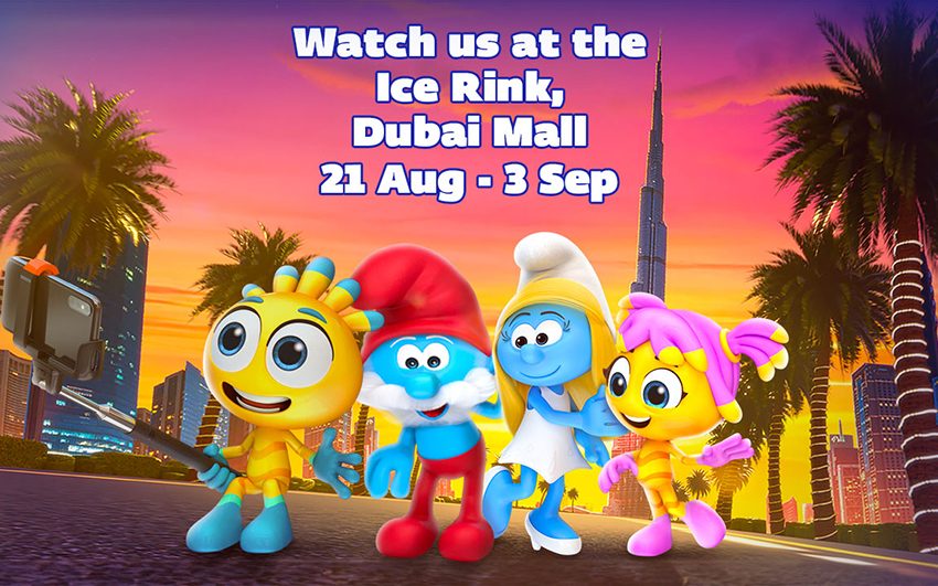  MODESH AND DANA MEET THE SMURFS TO CELEBRATE DUBAI SUMMER SURPRISES