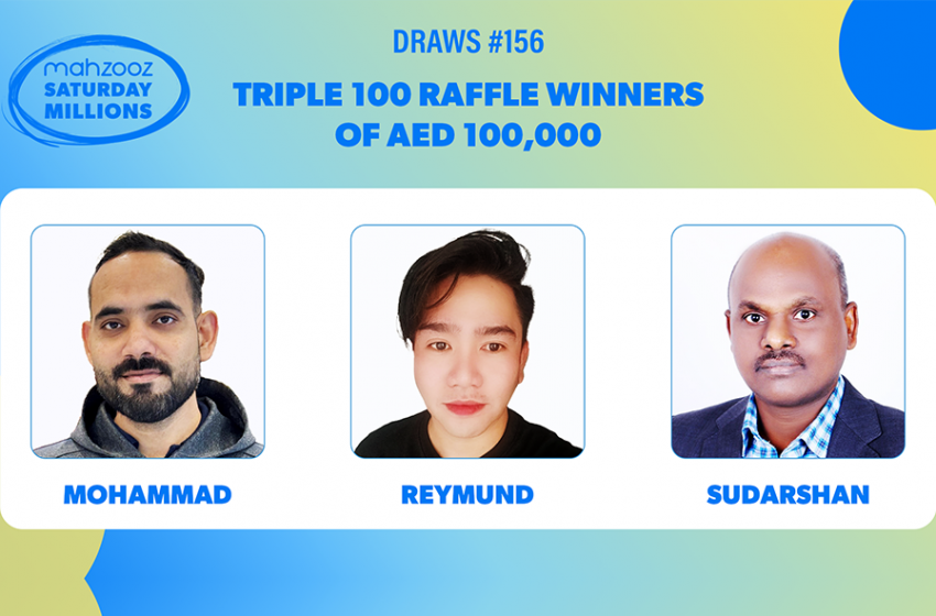  Mahzooz announces latest winners of AED 100,000 in its 156th weekly draws